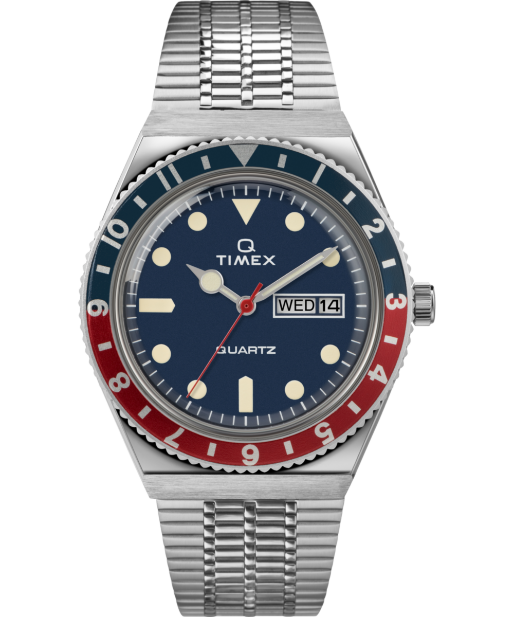 Q Timex Reissue 38mm Stainless Steel Bracelet Watch TW2T80700