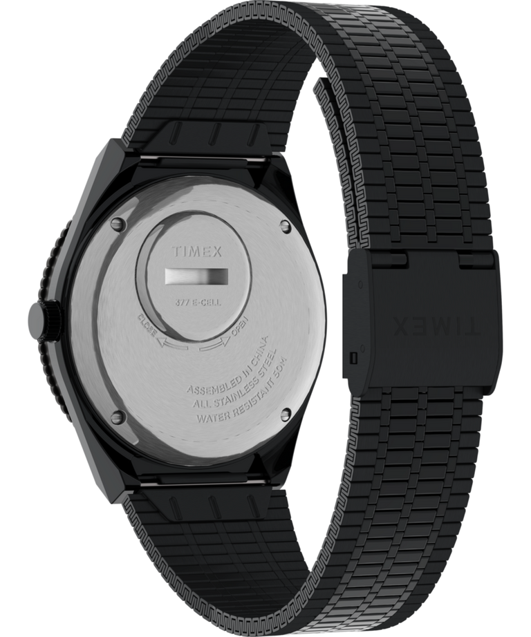 TW2U61600 Q Timex Reissue 38mm Stainless Steel Bracelet Watch Caseback with Attachment Image