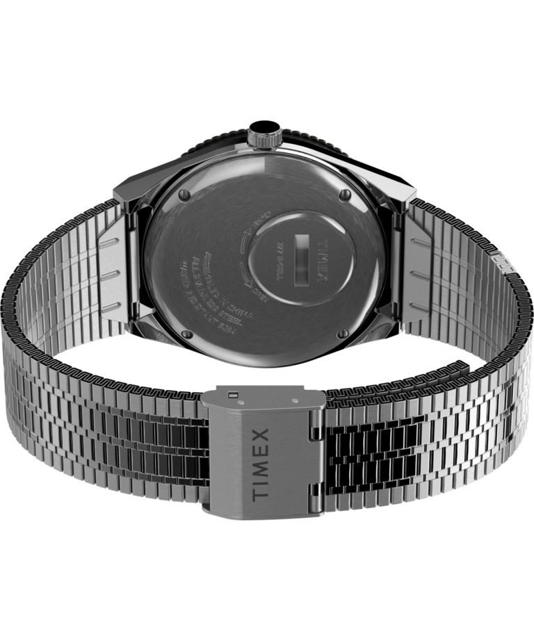 TW2U61800 Q Timex Reissue 38mm Stainless Steel Bracelet Watch Caseback with Attachment Image