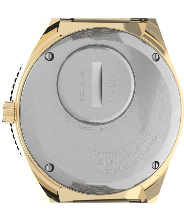 TW2U95800 Q Timex 36mm Stainless Steel Bracelet Watch Caseback Image