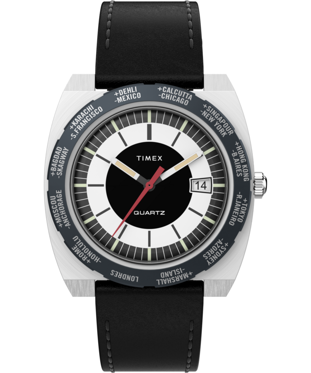 【90‘s vintage 20471120 time capsule 新品♪】 World Time Reissue 39mm Leather Strap Watch - TW2V69500 | Timex CA