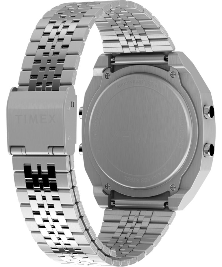 TW2V74200 Timex T80 Steel 36mm Stainless Steel Bracelet Watch Caseback with Attachment Image