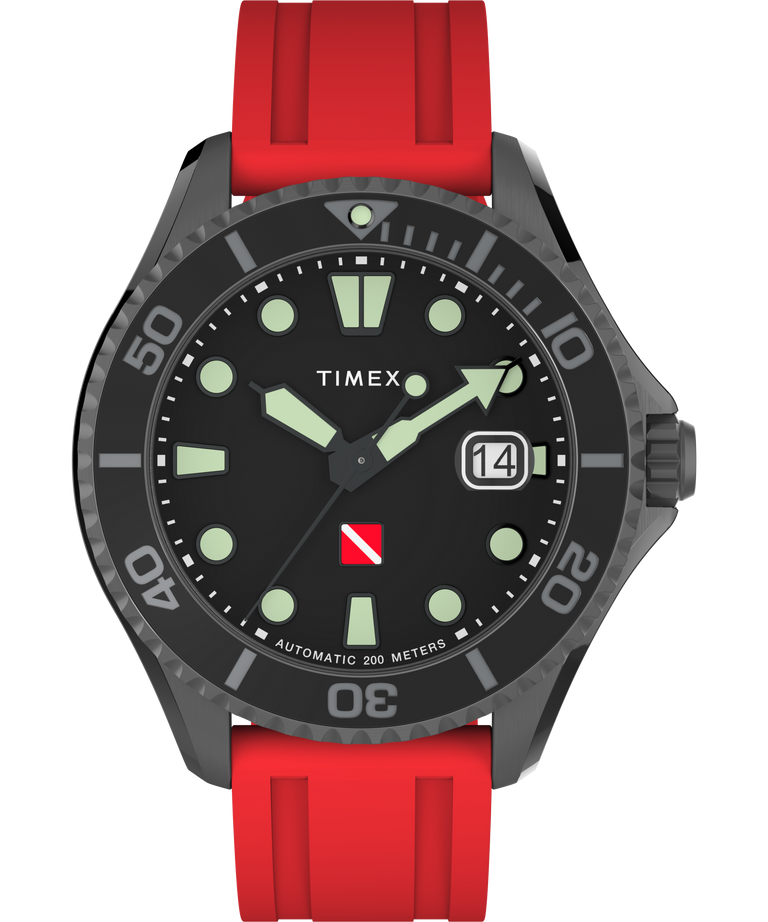Tiburón Automatic 44mm Synthetic Rubber Strap Watch