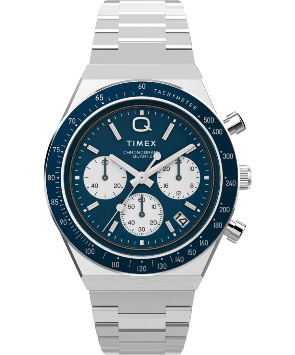 ＴＷ６０ Q Timex Chronograph 40mm Stainless Steel Bracelet Watch