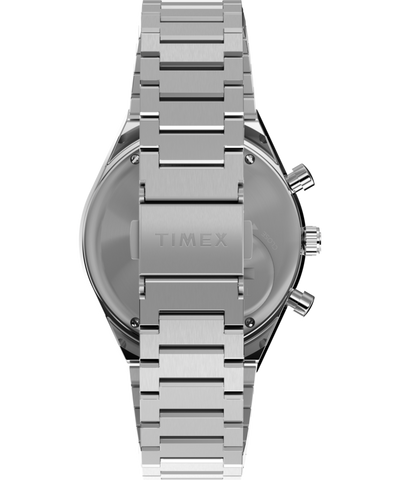 Q Timex Chronograph 40mm Stainless Steel Bracelet Watch