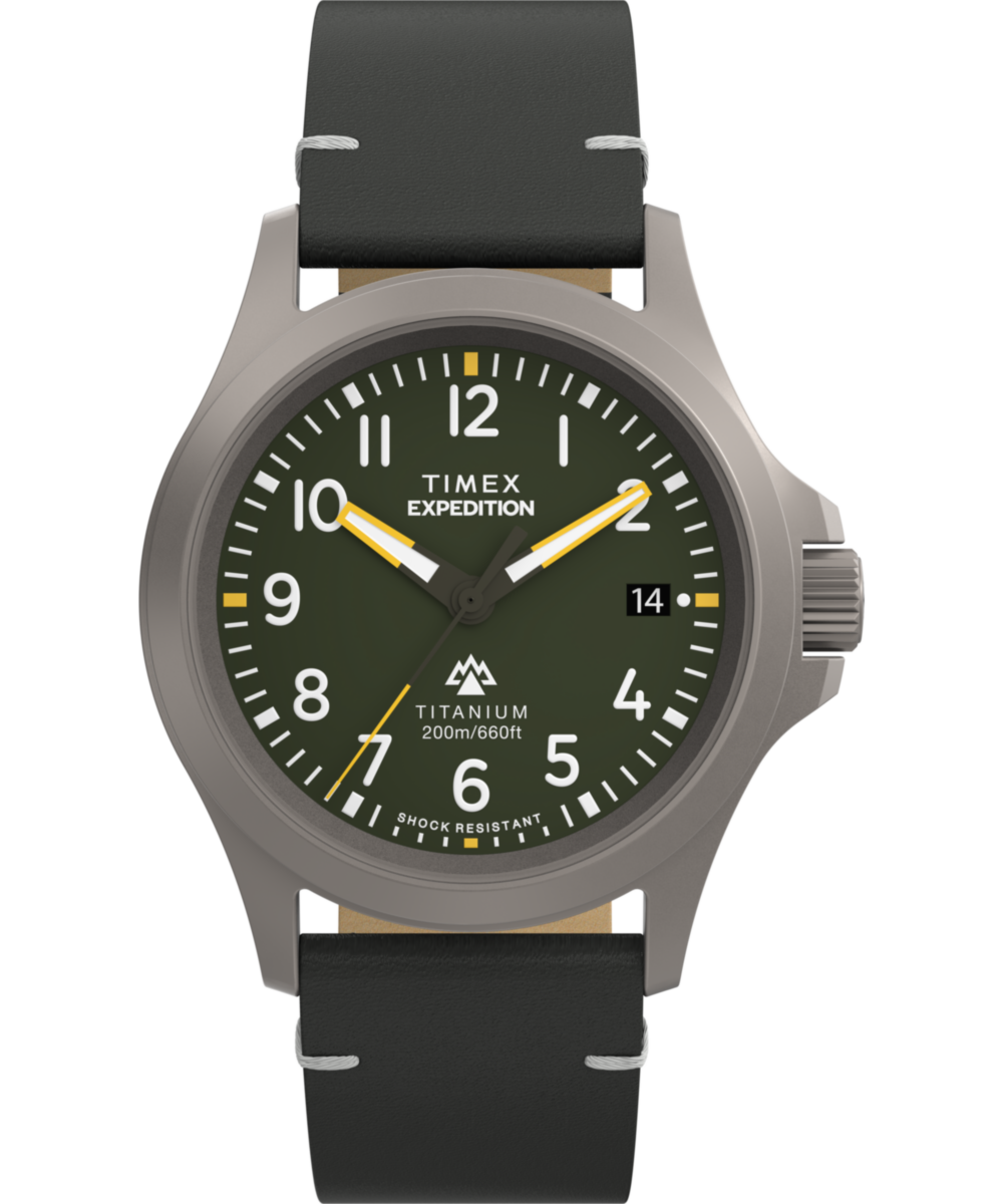 Expedition Titanium 38mm Leather Strap Watch - TW2W78100 | Timex CA