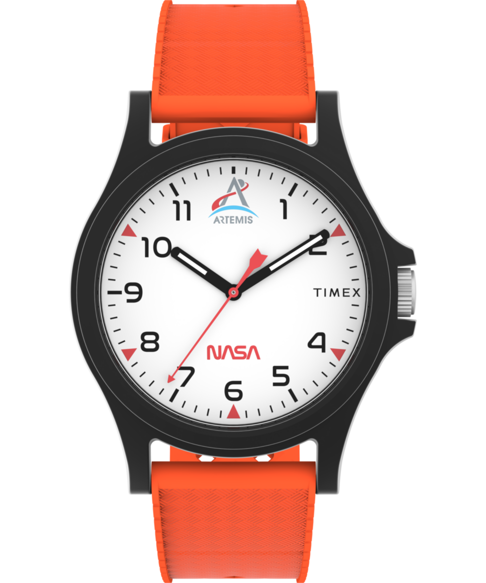 【新品未使用】TIMEX NASA デジタル腕時計 Timex Main Street NASA Artemis 40mm Silicone Strap Watch