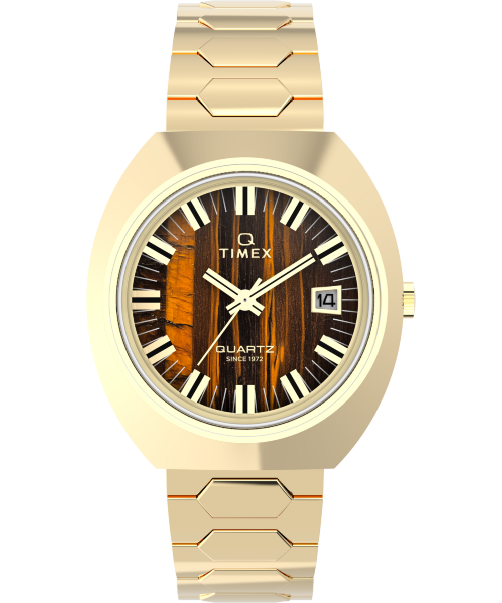 【T】Ｑ Timex Quartz腕時計　箱付き 稼動品 Q Timex® 1972 Time Machine Reissue 39mm Stainless Steel Bracelet