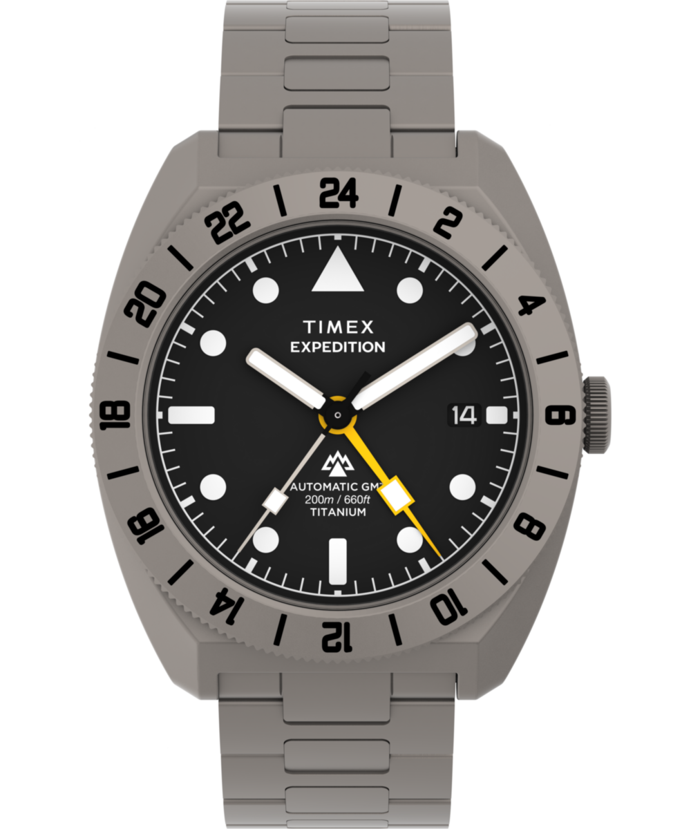 Expedition® Pioneer Titanium Automatic GMT 41mm Titanium Bracelet