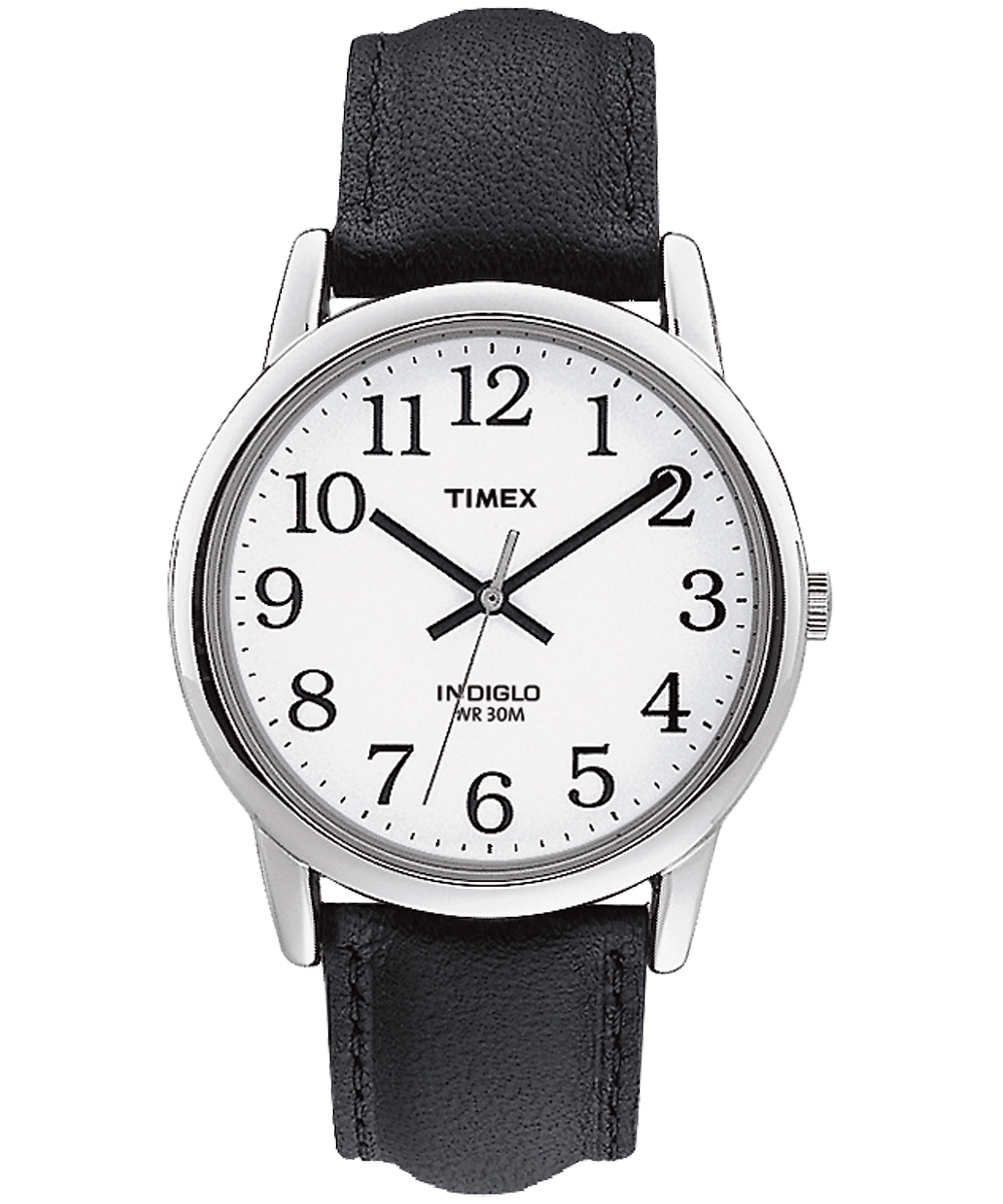 Mens white leather clearance strap watch