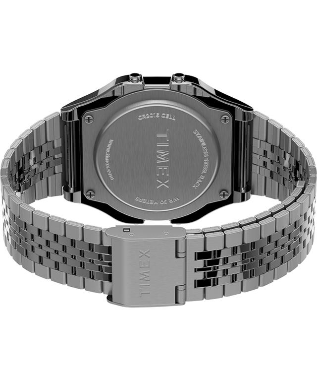 TW2R79300N9 Timex T80 34mm Stainless Steel Bracelet Watch caseback image