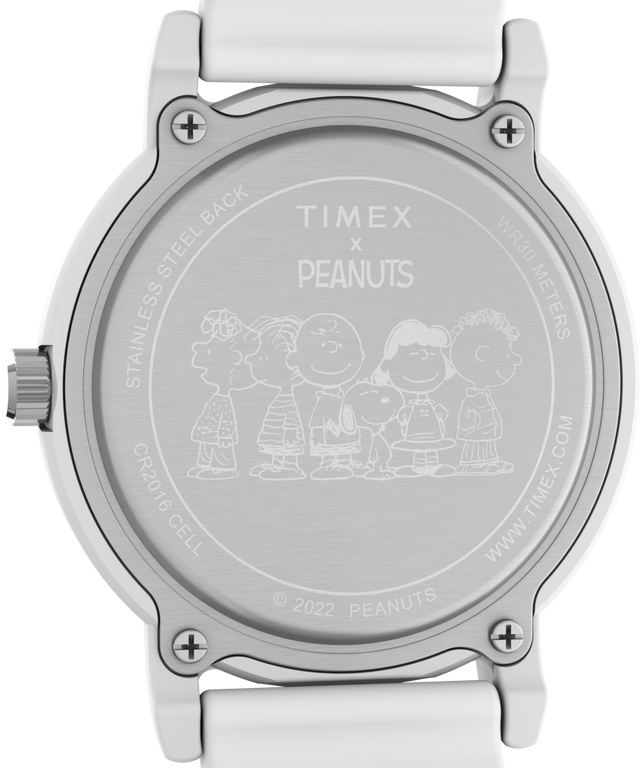 TW2V77600GP Timex X Peanuts Rainbow Paint 36mm Silicone Strap Watch caseback image