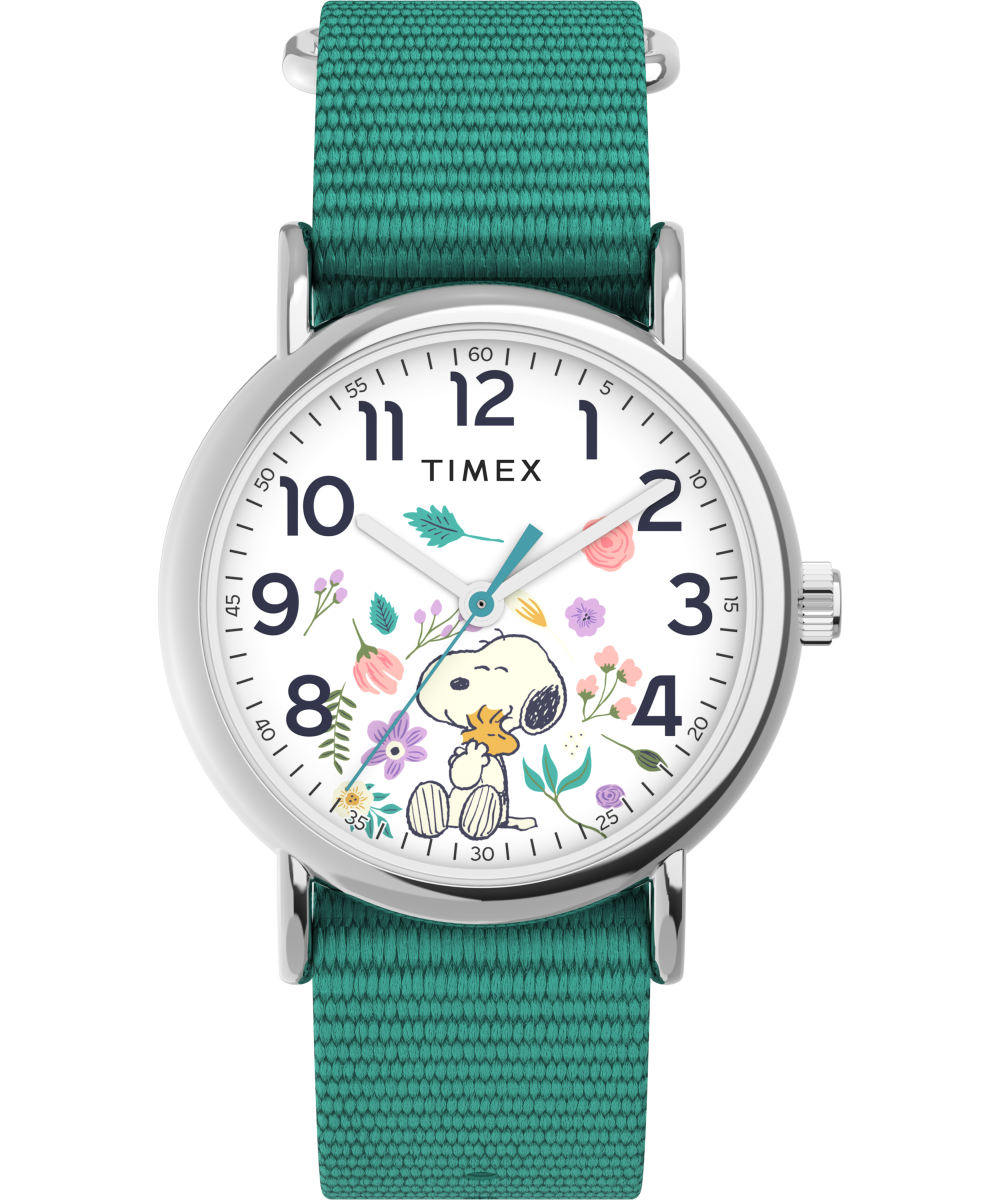 Timex Weekender x Peanuts In Bloom 38mm Fabric Strap Watch 