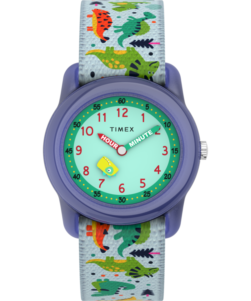 TIMEX TIME MACHINES® 29mm Dinosaur Elastic Fabric Kids Watch