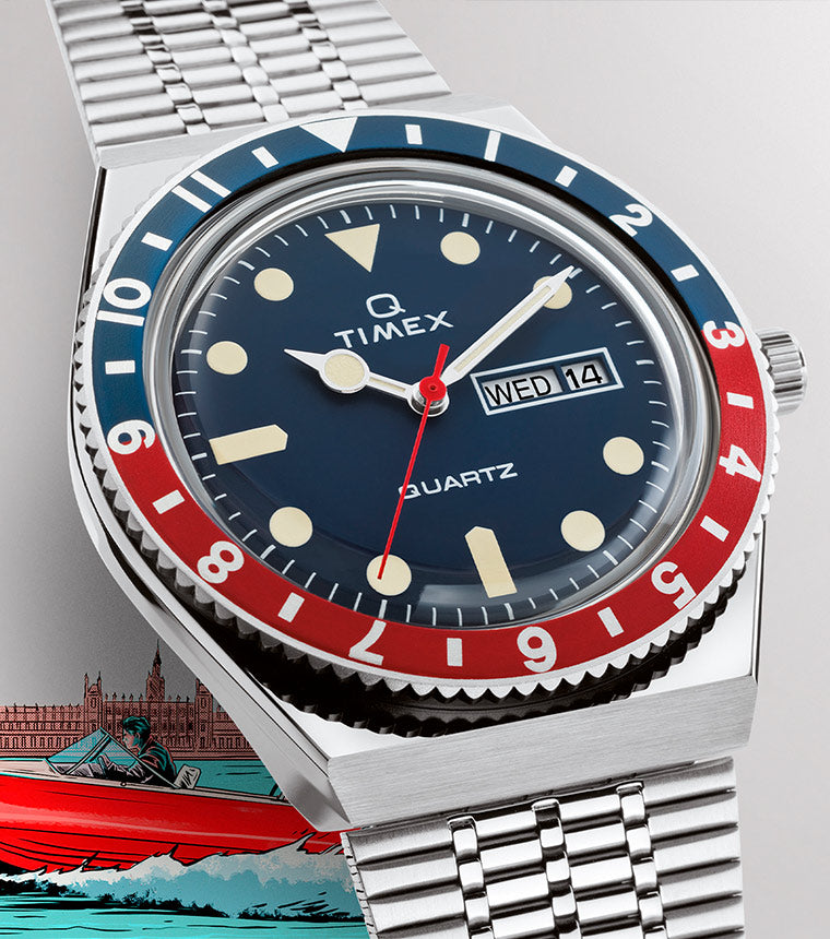 Q Timex Reissue 38mm Stainless Steel Bracelet Watch - TW2T80700