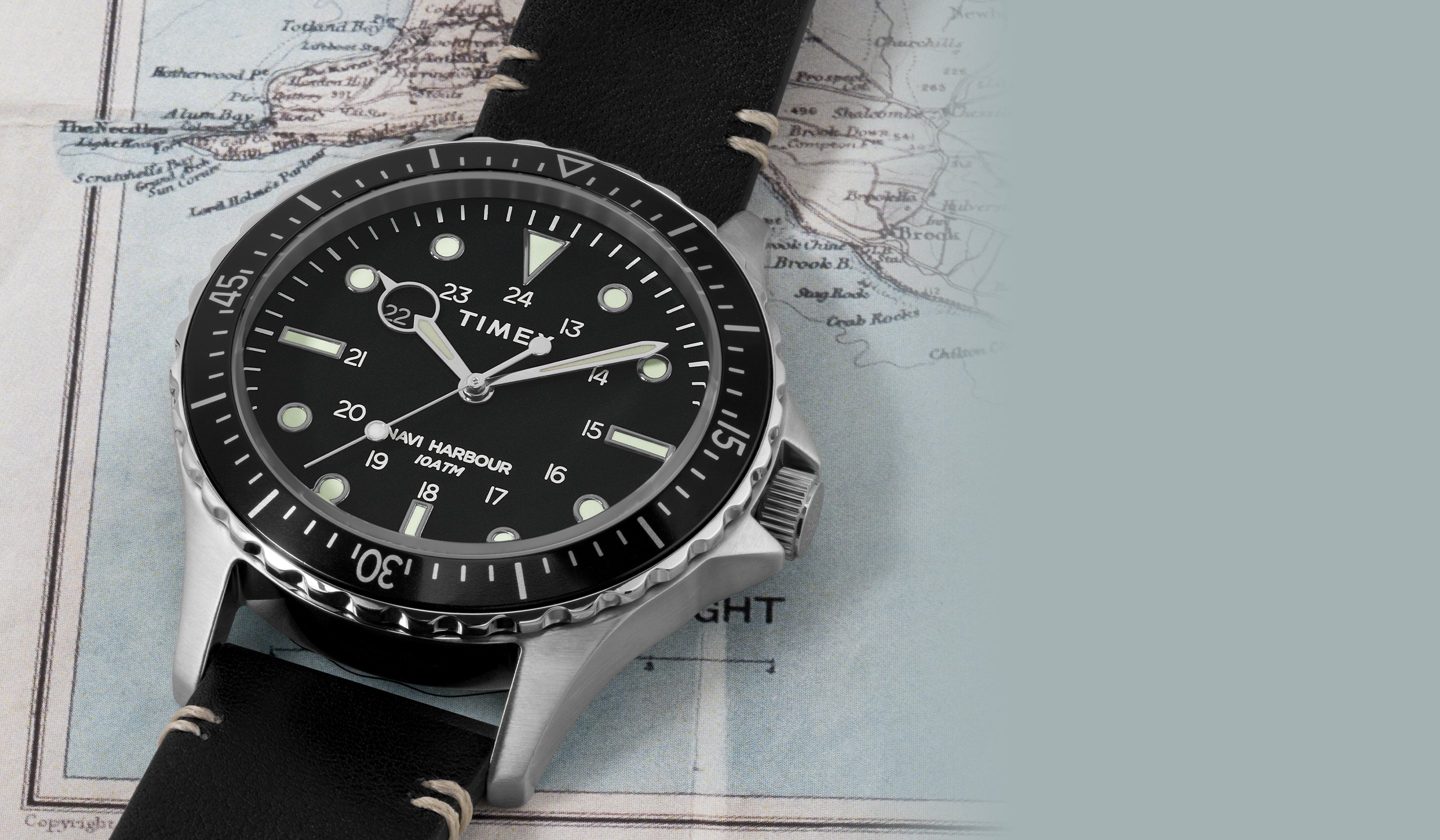 Navi XL 41mm Leather Strap Watch | Timex CA