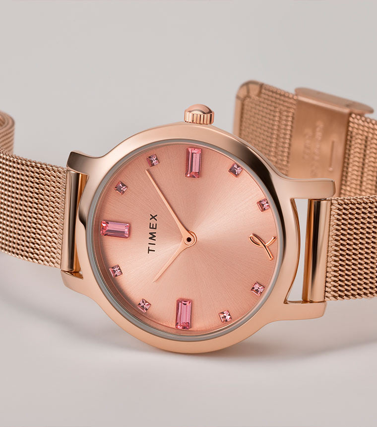 Timex t80 rose discount gold