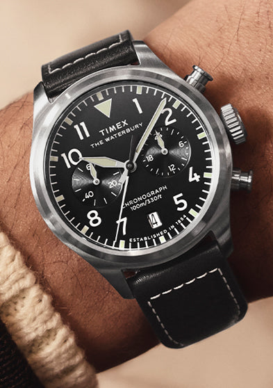 Waterbury Ace Chronograph 41mm Leather Strap Watch - TW2Y19000