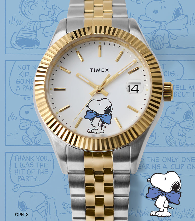 Peanuts® x Timex Timex Legacy Bowtie 34mm Stainless Steel Bracelet