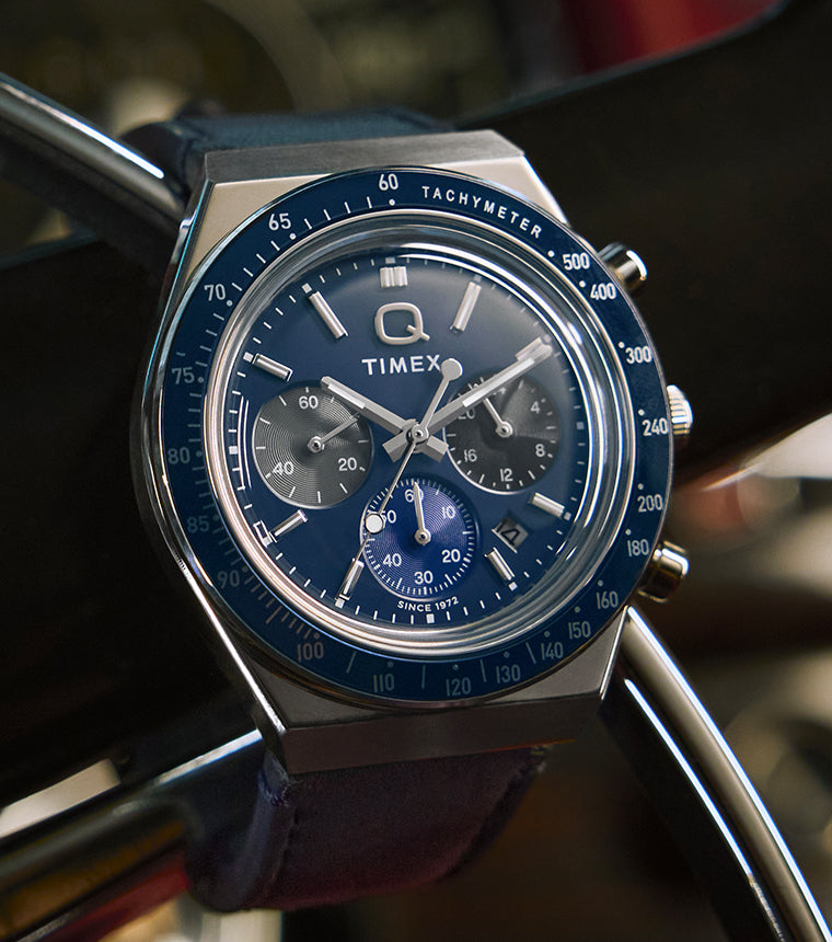 Q Timex® Chronograph 40mm Leather Strap Watch - TW2Y36100 | Timex CA