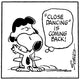 Peanuts® comic strip panel of Snoopy and a girl hugging while dancing, with a speech bubble reading “Close dancing is coming back!”