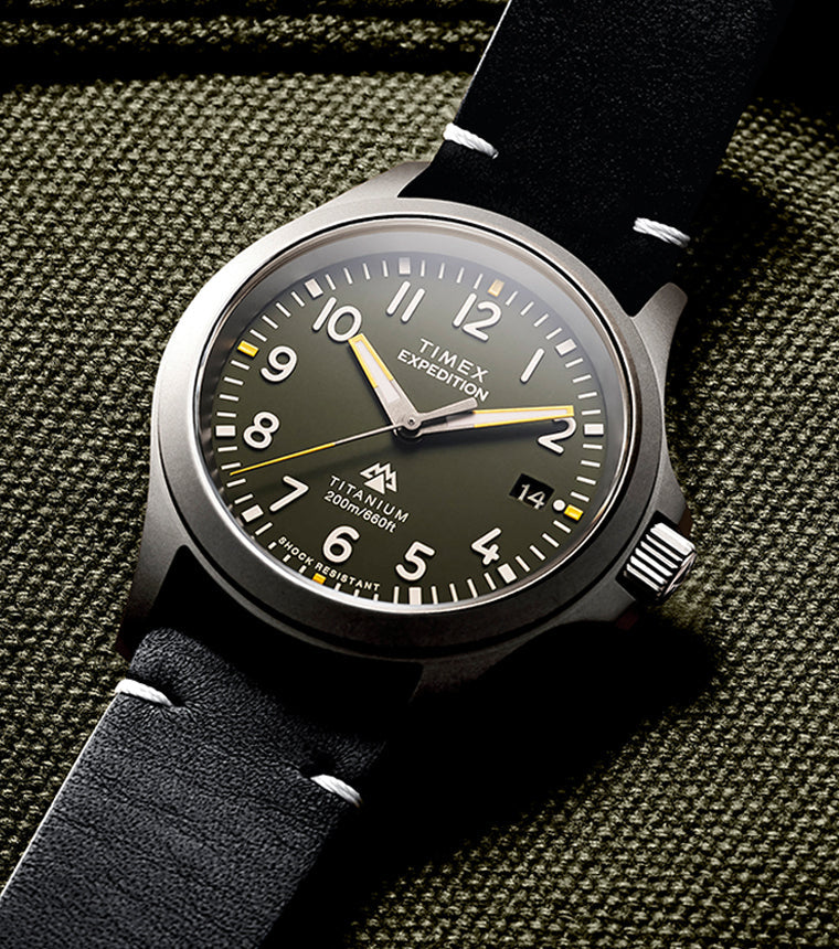 Expedition Titanium 38mm Leather Strap Watch - TW2W78100 | Timex CA