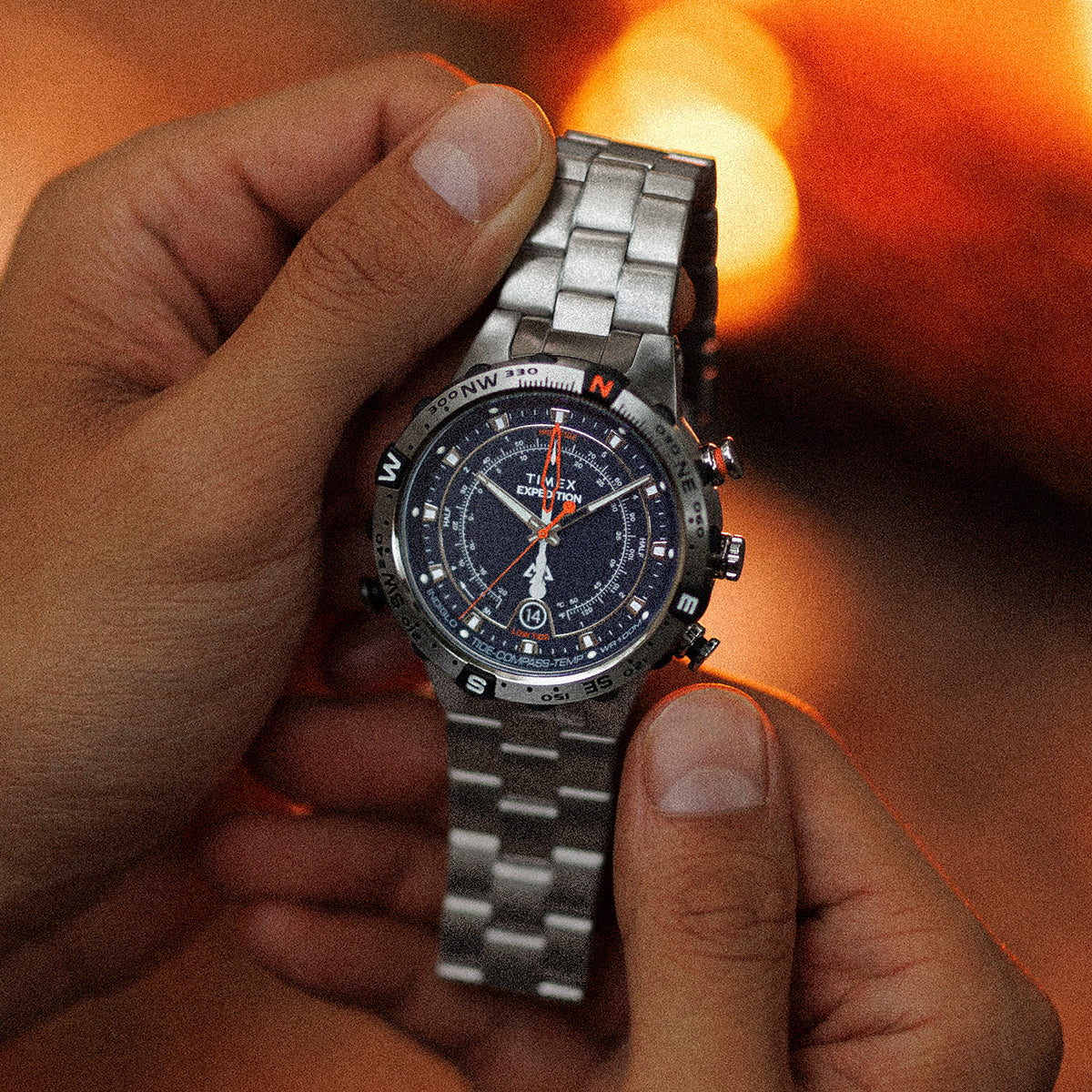 Expedition Tide-Temp-Compass 45mm Stainless Steel Bracelet Watch