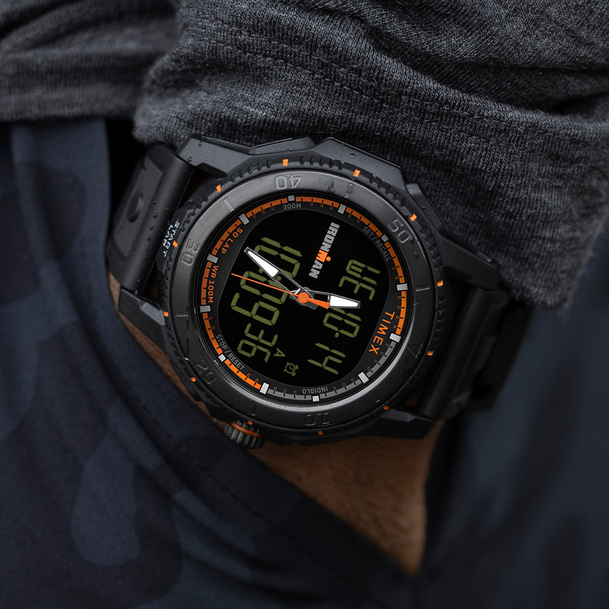 TIMEX® IRONMAN® Adrenaline Ana-digi 46.5mm PU Strap Watch