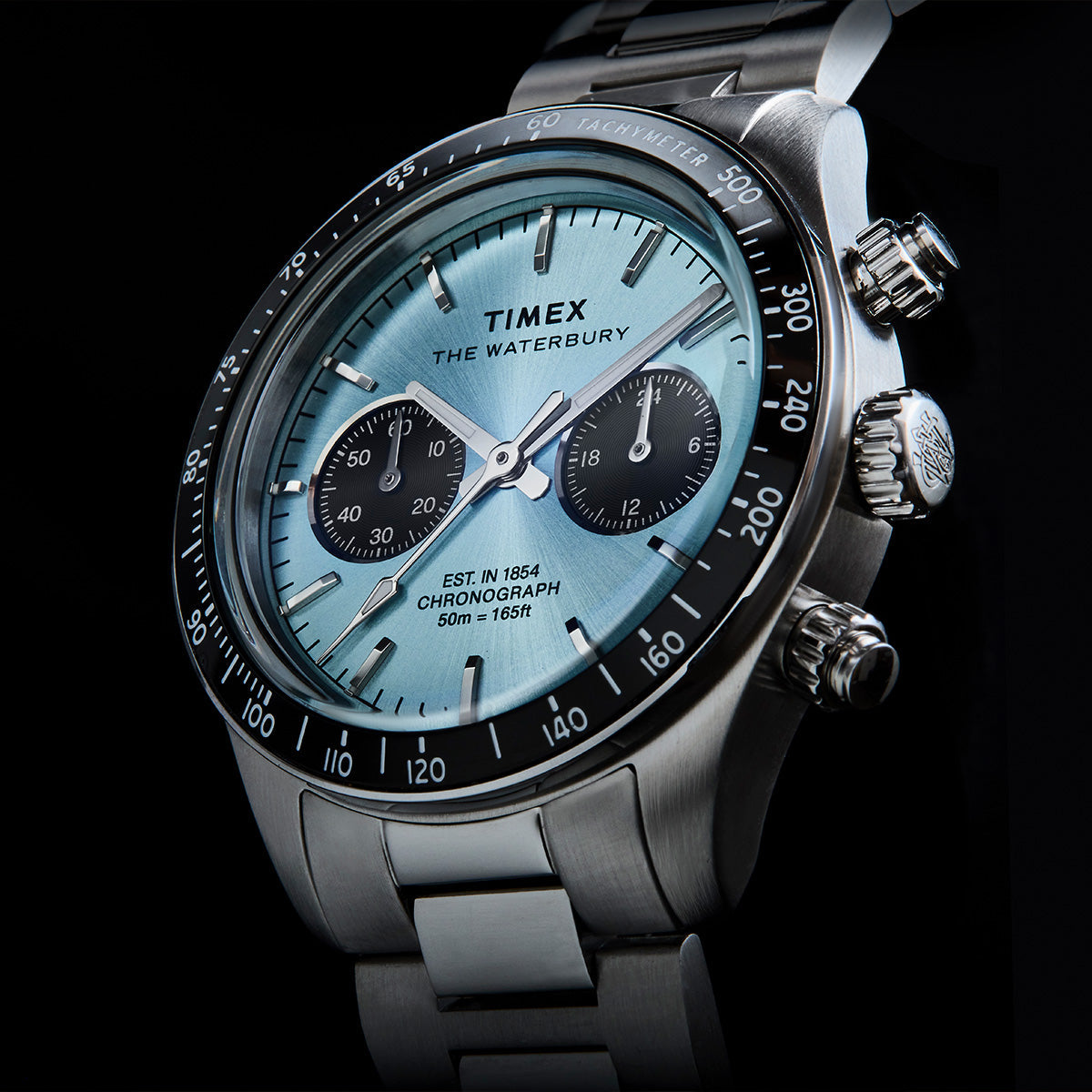 Waterbury Heritage Chronograph 39mm Stainless Steel Bracelet Watch