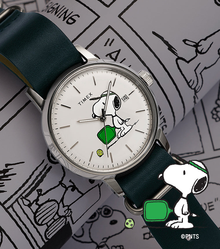 Peanuts® x Timex Marlin® Automatic Pickleball 40mm Leather Strap