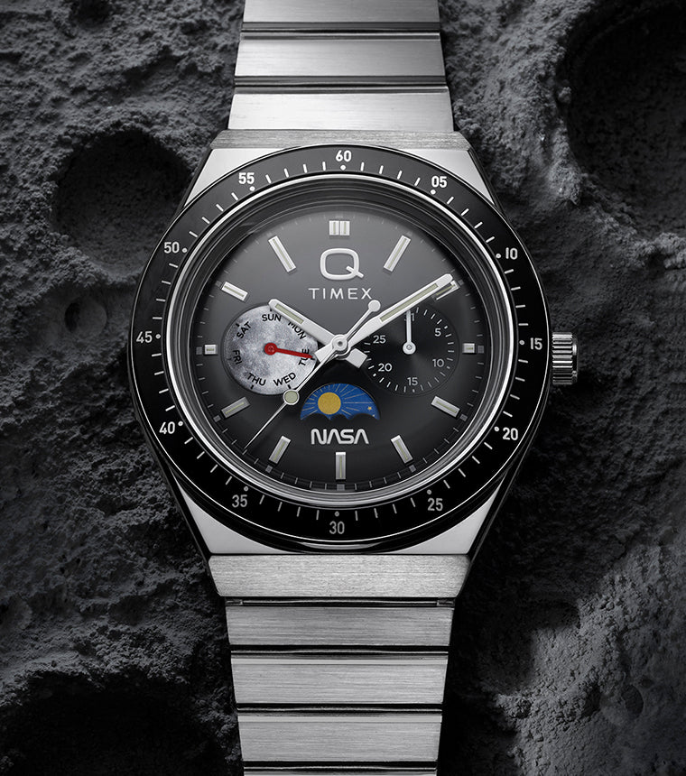 Q Timex NASA 40mm Stainless Steel Bracelet Watch - TW2Y56700