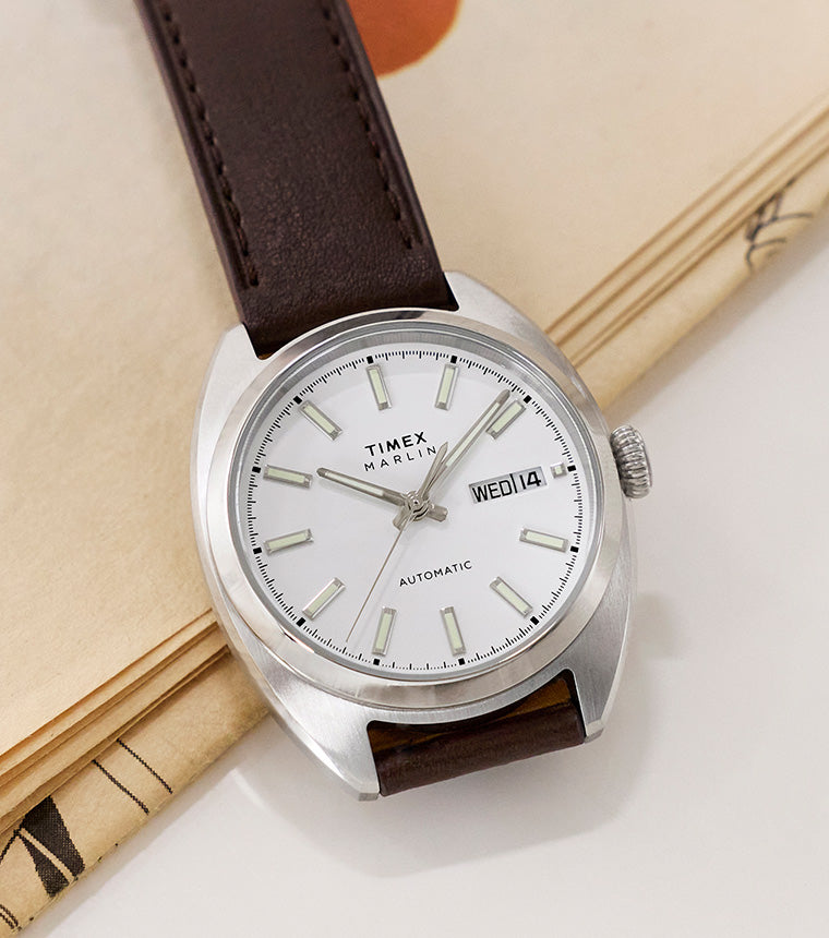 Marlin® Draper Automatic 37mm Leather Strap Watch - TW2Y65200