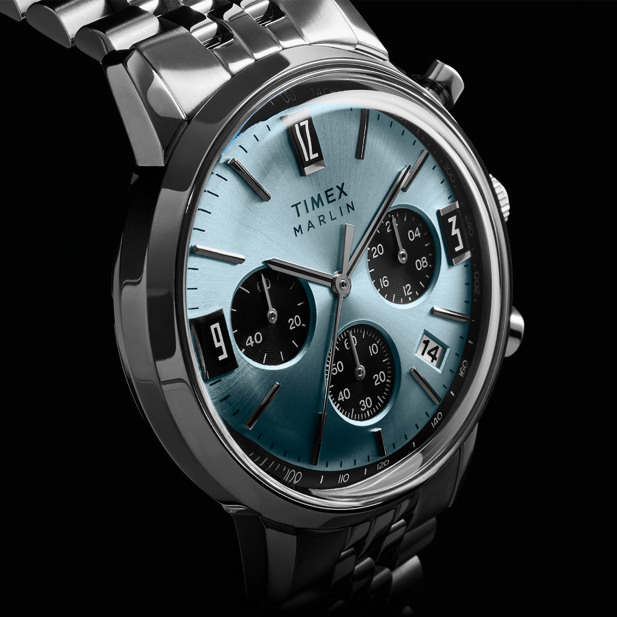 Marlin® Chronograph Tachymeter 40mm Stainless Steel Bracelet Watch