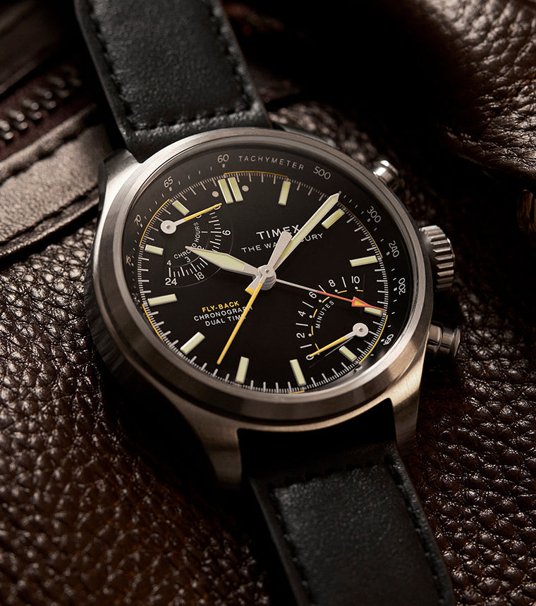 Waterbury Ace Fly-Back Chronograph 43mm Leather Strap Watch