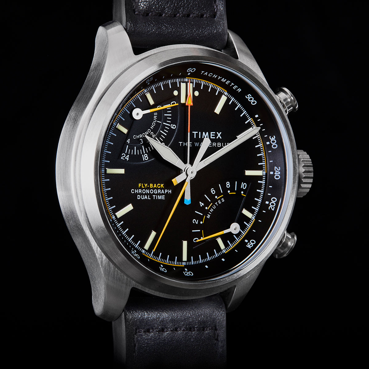 Waterbury Ace Fly-Back Chronograph 43mm Leather Strap Watch