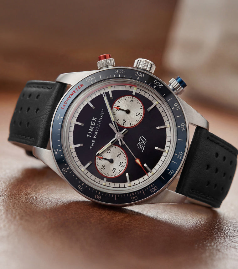 Waterbury Heritage America 250 39mm Leather Strap Watch