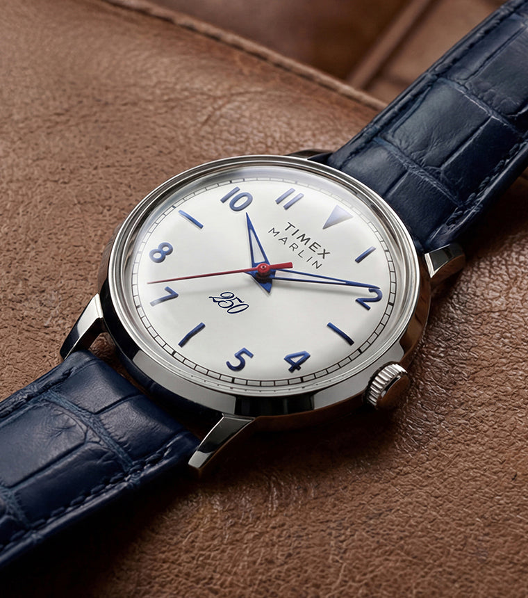 TIMEXマーリン カリフォルニア・ダイアル 34mm Marlin® America 250 34mm Leather Strap Watch - TW6A06200 | Timex CA
