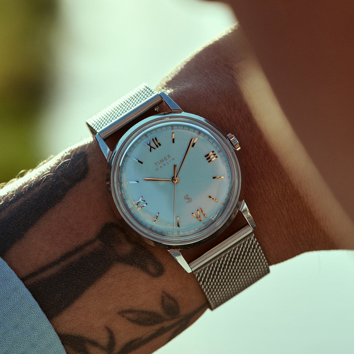 Todd Snyder x Timex Marlin® Mesh 34mm Stainless Steel Bracelet