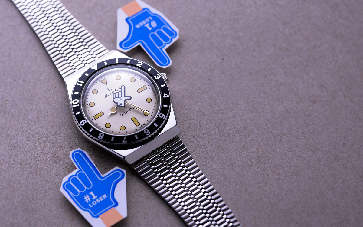 Seconde Watch Timex x seconde/seconde/ Loser 38mm Stainless Steel Bracelet Watch ...