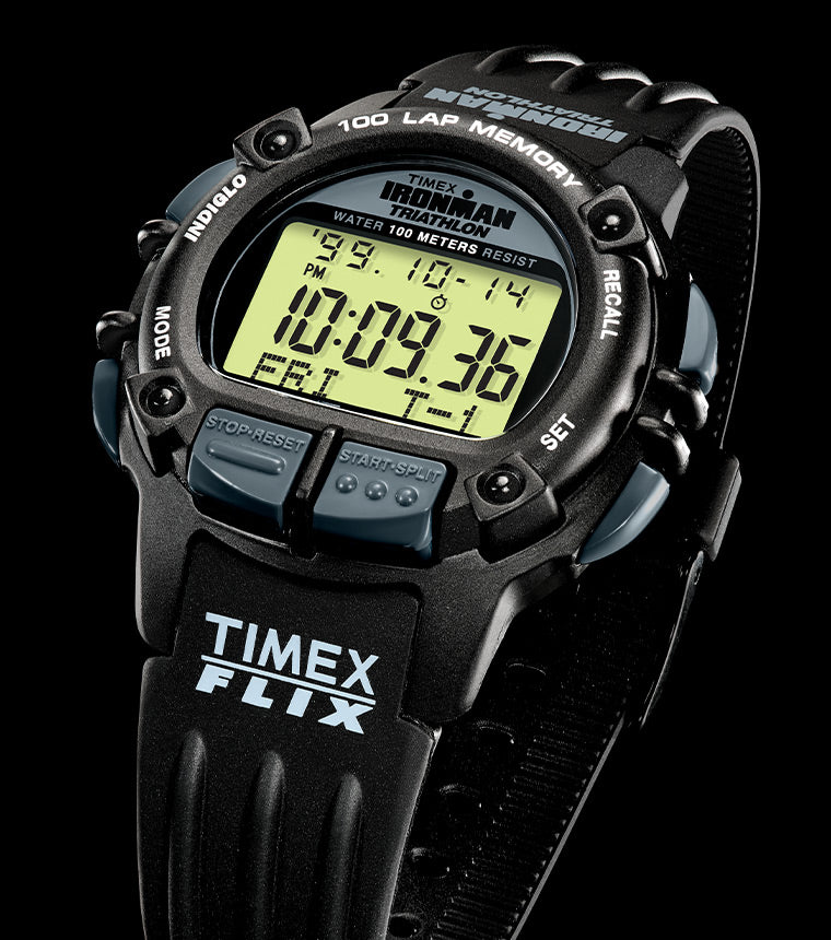 TIMEX® IRONMAN® Flix 100 Lap PU Strap Watch 