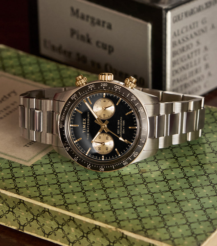Waterbury Heritage Chronograph 39mm Stainless Steel Bracelet Watch