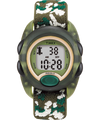 T71912 TIMEX TIME MACHINES® 34mm Green Camo Elastic Fabric Kids Digital Watch Primary Image