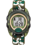 T71912 TIMEX TIME MACHINES® 34mm Green Camo Elastic Fabric Kids Digital Watch Primary Image