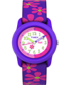 T89022 TIMEX TIME MACHINES® 29mm Purple Floral Elastic Fabric Kids Watch Primary Image