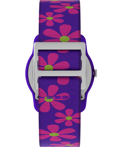 T89022 TIMEX TIME MACHINES® 29mm Purple Floral Elastic Fabric Kids Watch Strap Image