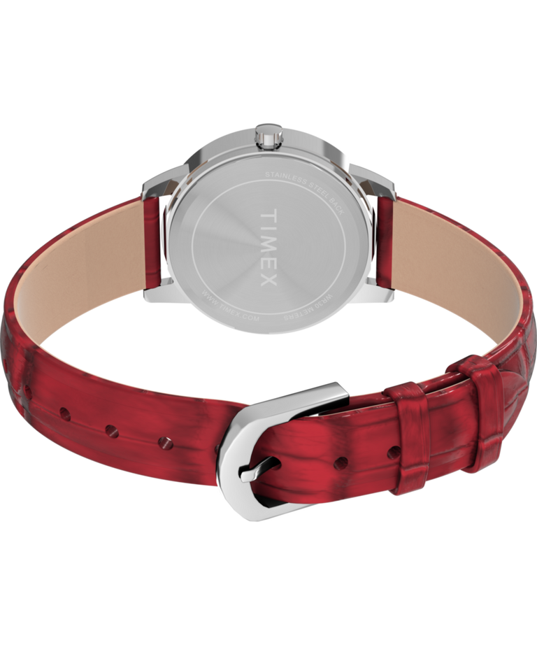 TW2P68700 Easy Reader® 30mm Leather Strap Watch Caseback with Attachment Image