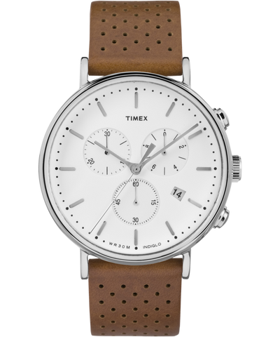 TW2R26700 Fairfield Chronograph 41mm Leather Strap Watch Primary Image