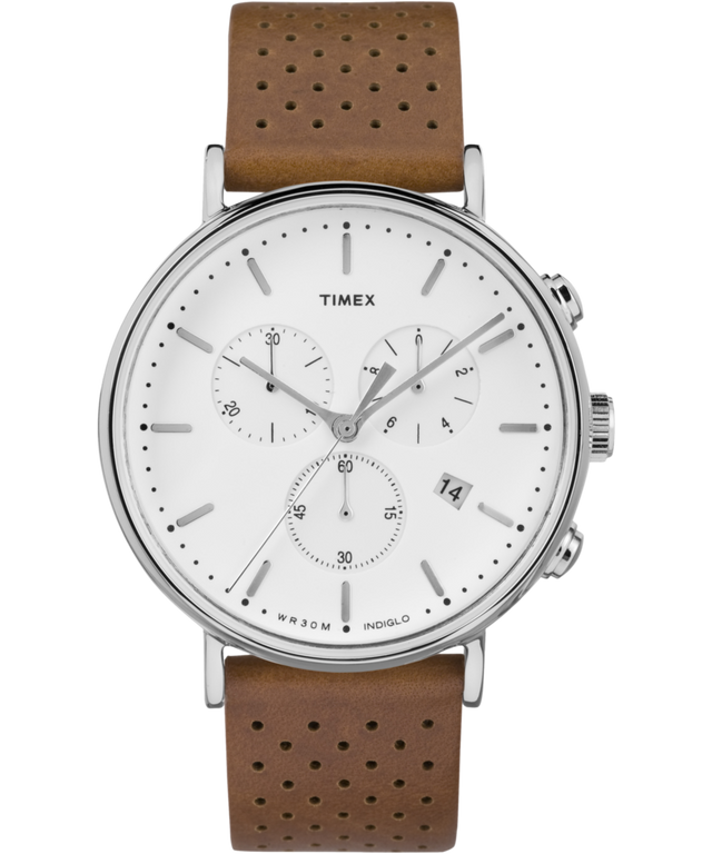 TW2R26700 Fairfield Chronograph 41mm Leather Strap Watch Primary Image