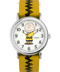 TW2R41100 Timex x Peanuts Charlie Brown 38mm Fabric Strap Watch Primary Image