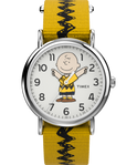 TW2R41100 Timex x Peanuts Charlie Brown 38mm Fabric Strap Watch Primary Image